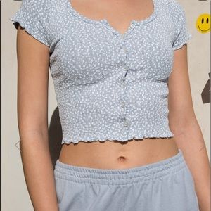 Brandy melville ruffle zelly top